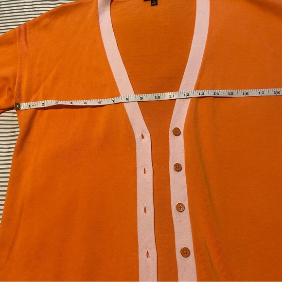 Small- Talbots- Beautiful Orange Cardigan- EUC! - Picture 5 of 6